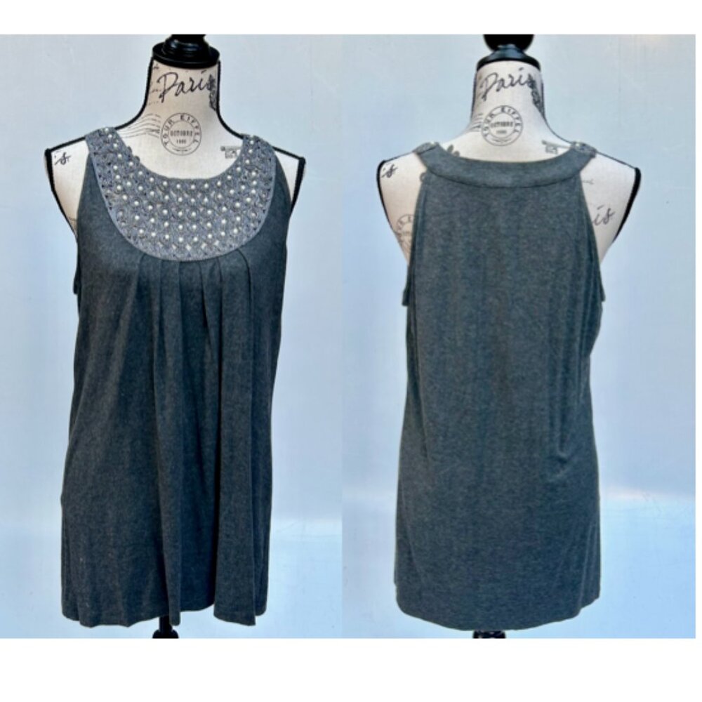 Pearl Motif Top Gray XL